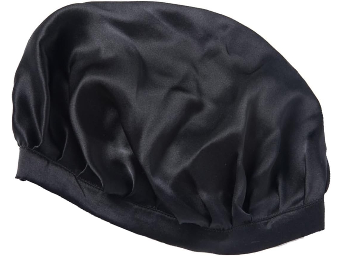 Touca De Dormir Feminina Ajustável Em Seda Mulberry Para Cabelos Longos, Ideal Para Dormir E Usar Com Maquiagem.