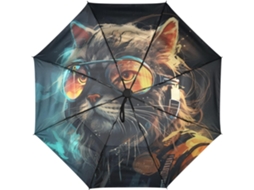 Guarda-chuva lion cat resistente EOOCOO