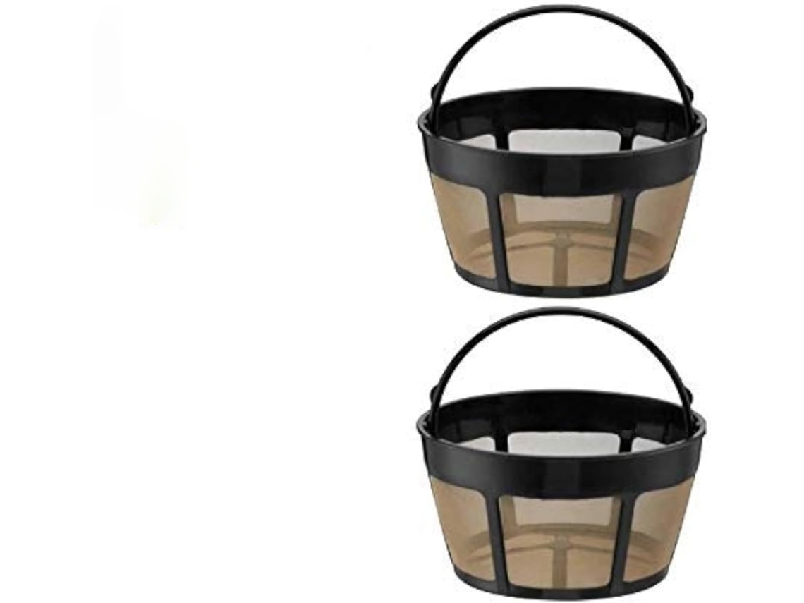 Kit Com 2 Filtros De Café Reutilizáveis ​​para Cafeteiras Hamilton Beach 8 A 12 Xícaras Filtro Reposição Permanente Livre Bpa, Compatível Maioria