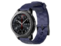Pulseira De Silicone De Cor Sólida Com Estampa De Futebol Para Samsung Gear S3 Frontier 22mm
