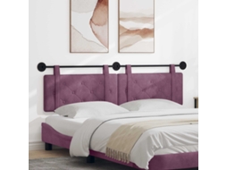 Vidaxl Cabeceira Suspensa Roxo Veludo