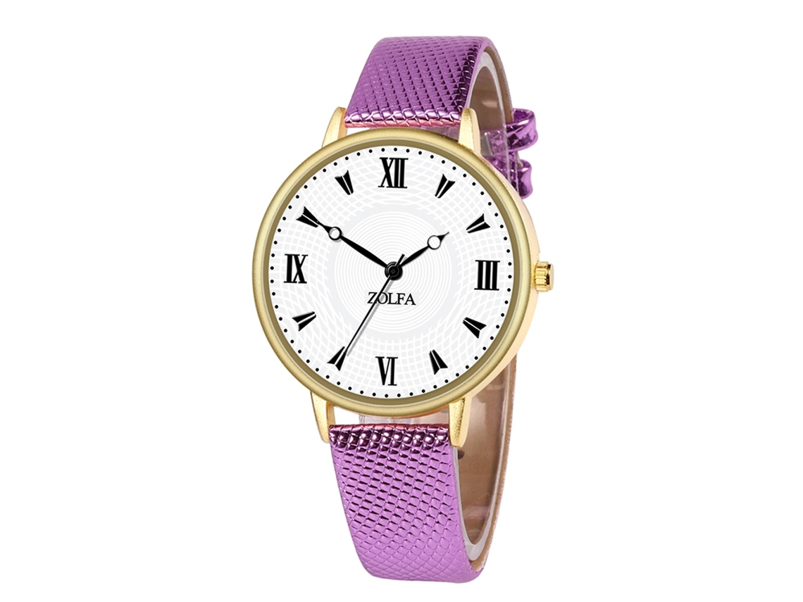 Reloj De Cuarzo Clásico Elegante De Estilo Empresarial Para Parejas Unisex Regalo (morado)