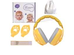 Protetor De Ouvido 2 Em 1 Anti-ruído Para Bebês E Crianças, Ajustável, Ideal Para Viagens Sono Tranquillo, Ideal Para Crianças, Educativo...