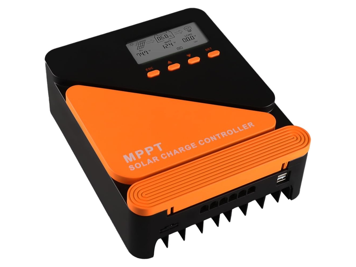 Controlador De Carga Solar Mppt 50a 12/24 V, Parâmetro Automático Ajustável Com Display Lcd E Portas Usb Duplas, Regulador De Painel Solar Zeuxo