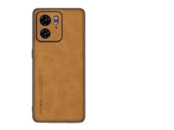 Capa De Celular De Luxo Em Pele De Cordeiromarrom Âmbar, Moto G100 (furo Grande)