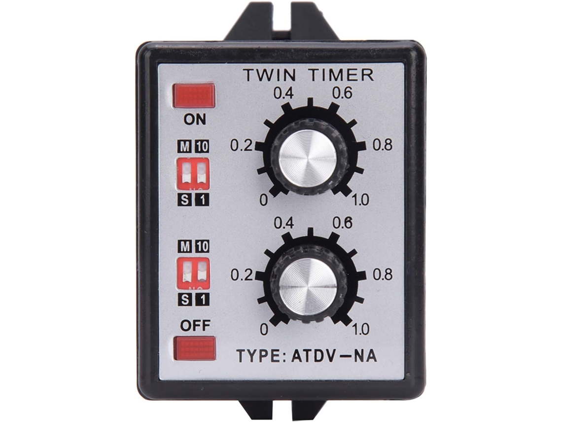 Botão De Controle Com Relé Temporizador Liga Desliga Duplo 220v