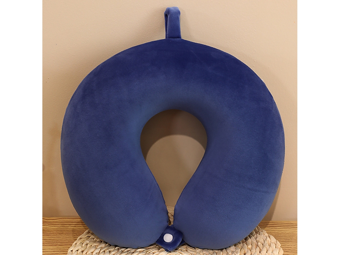 Almofada de Viagem em Espuma Viscoelástica AQUAFORGE, para pescoço, ideal para avião, trem, carro e escritório