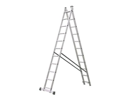 Escalera aluminio industrial doble 12 p.