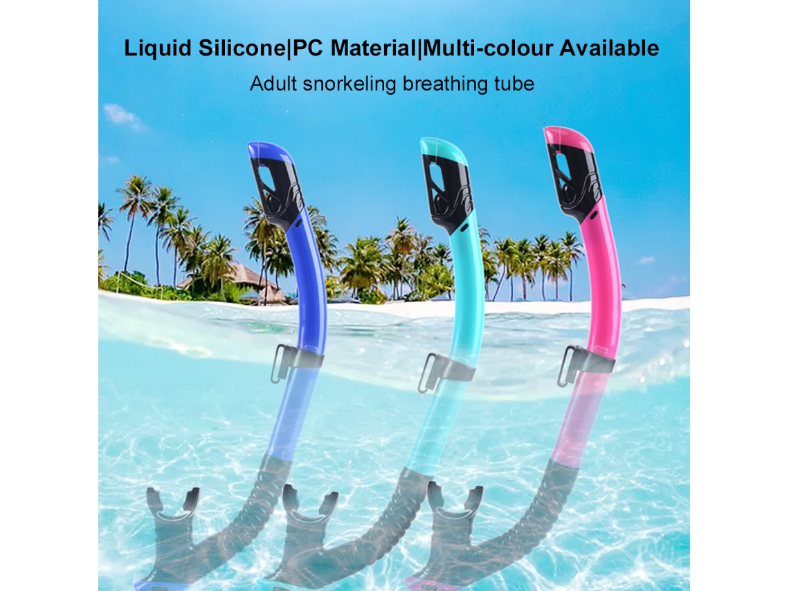 Business tubo de snorkel adulto full dry com válvula impermeável automática e bocal de silicone para mergulho e natação