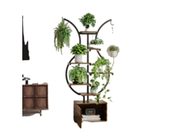 Suporte Para Plantas, Design Em Vários Níveis, Uso Interno E Externo, Forma De Arco 1pc