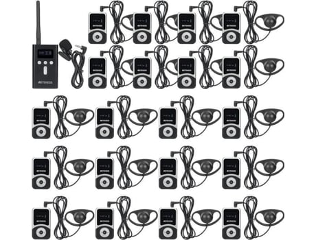 Retekess T130s Fone De Ouvido Bluetooth, Sistema De Guia De Tour, Sistema De Interpretação Simultânea Portátil, Para Turismo, Fábrica, Faculdade