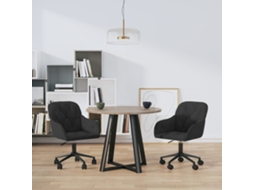 Vidaxl Cadeiras De Jantar Giratórias 2 Pcs Veludo Preto