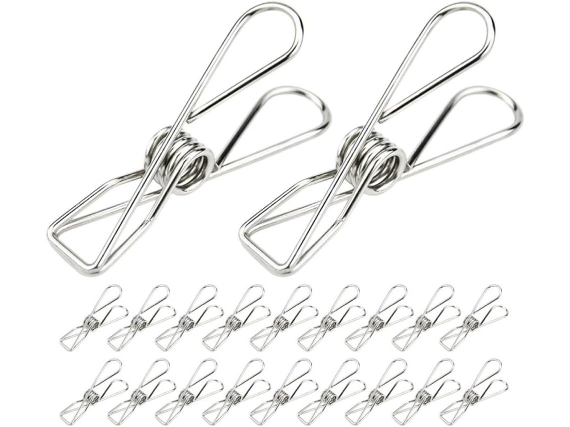 Popetpop 20-Clips Metálicos Salgadinhos Sacos, Clips Vedação Duráveis E Sem Rebarbas, Acessórios