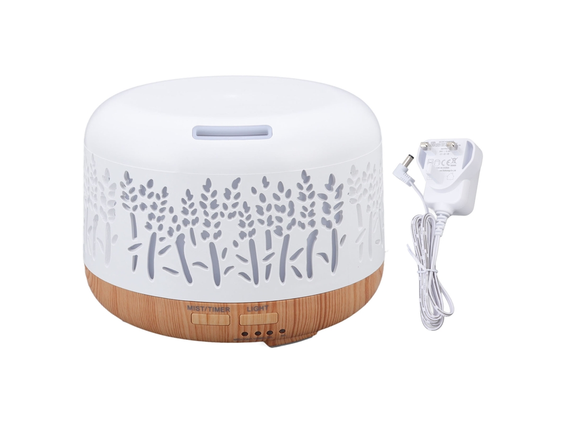 Laxiscreed Umidificador Silencioso De 300ml Com Design De Grãos De Madeira, Perfeito Para Aromaterapia No Quarto