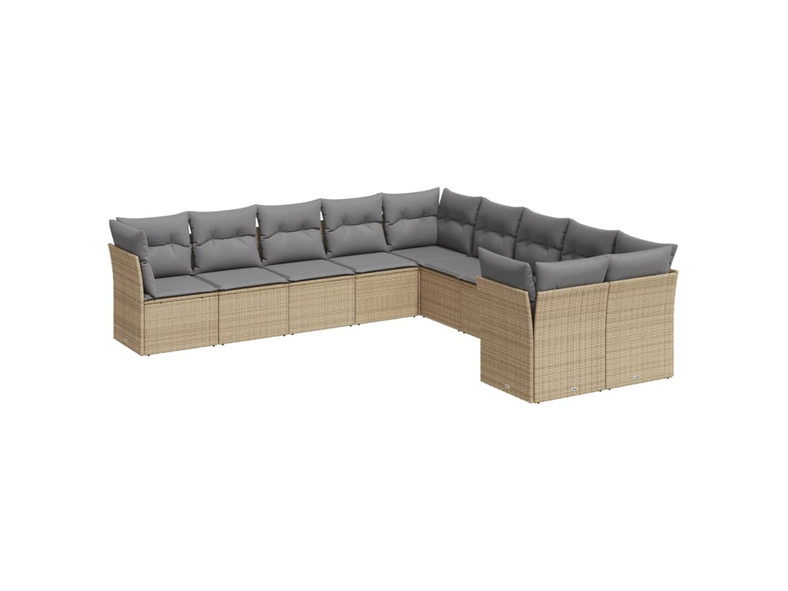 Garden Sofa Set, Garden Sofa Sets Vidaxl Bege Rattan / Vime (n/a)