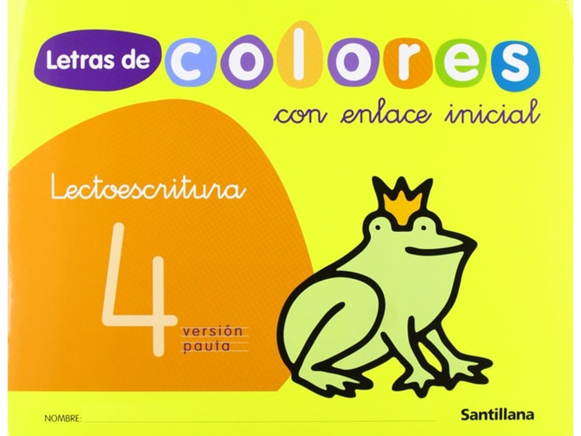 Livro Letras De Colores Con Enlace Inicial Cuad Lectoescritura 4 Pauta de Varios Autores (Espanhol)