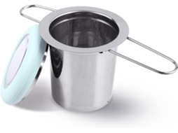 Infusor De Chá Em Aço Inoxidável Com Cabo Dobrável, Filtro De Malha Extrafina, Cesto Para Infusão Com Tampa