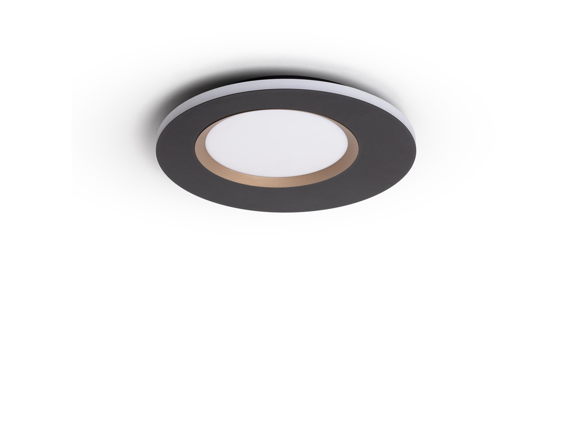 Plafón De Teto Led 30w Em Aço Taska S Preto