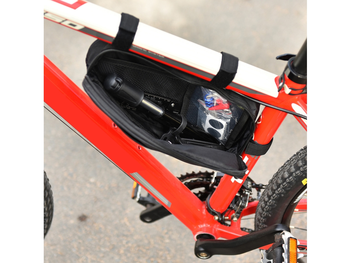 Kit De Reparo De Bike Com Bomba De Ar Ferramentas Multifuncionais Parches Para Pneu Sacola Portátil Bicicleta