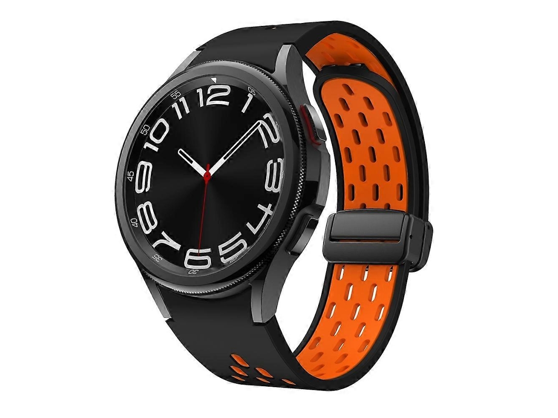 Pulseira De Relógio Dobrável Magnética Bicolor Com Fecho Preto
