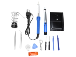 Kit De Soldador Eléctrico De 60w Com Mangueira De Plástico, Ferramenta De Soldadura De Calor Externo, 14 Peças
