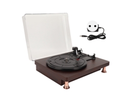 Toca discos vintage com bluetooth e 3 velocidades EOOCOO