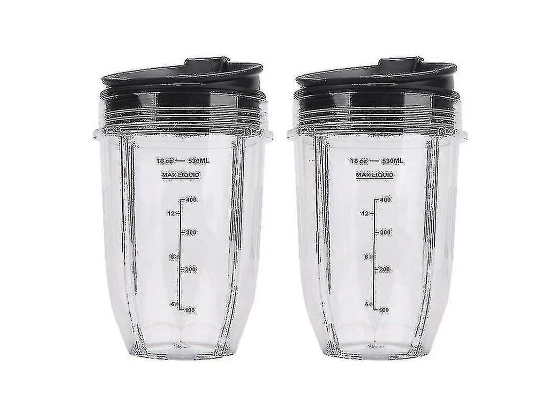 2 Peças Copos Substituição Ninja 18oz Tapa Auto Iq Bl480 Bl642 Bl450 Bl682