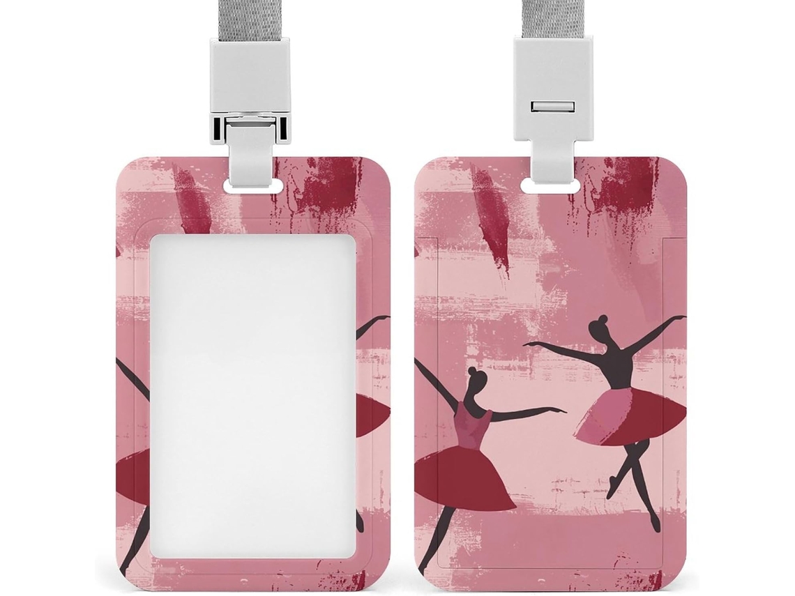 Porta Crachá, Carimbo Balé Pêssego, Personalizável, À Prova D Água, Protetor Crachá, Funcionários De