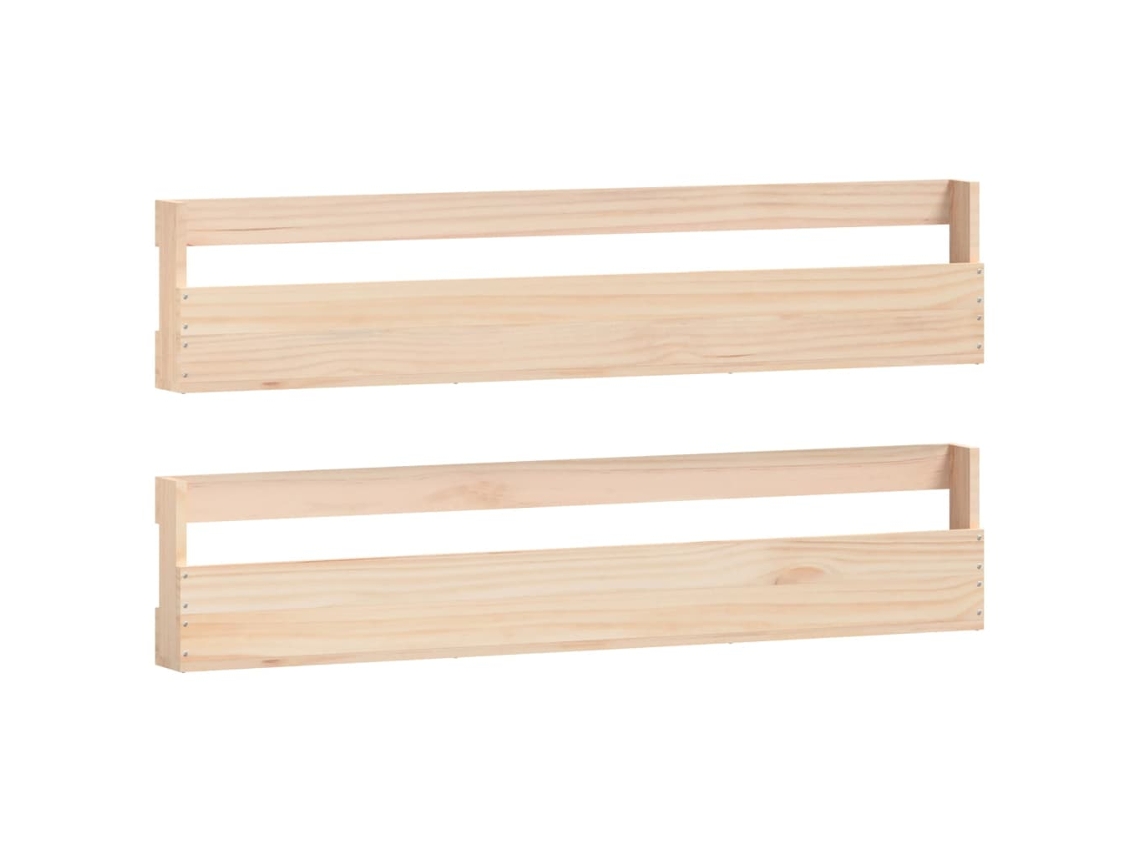 Sapateiras de Parede 2 Pcs 110x9x23 Cm Pinho Maciço MAISON EXCLUSIVE