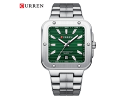 Relógio Masculino com Pulseira de Aço À Prova D'água, Mostrador Quadrado, Grande Face, Calendário MDUG
