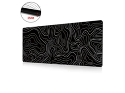 Mouse Pad Topográfico Branco/preto Para Jogos Com Deslizamento Perfeito, Grande, Largo E Longo V0f9 Aquaforge