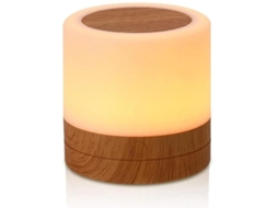 Novo Toque Desktop Controle Remoto Led Sete Cores Criativo Grão De Madeira Carregamento Luz Noturna Batendo Palmas 3w Amarelo Yizhood