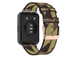 Bracelete de Nylon Liberação Rápida com Fivela 20Mm para Huawei Watch Fit 2 Faixa Amarela
