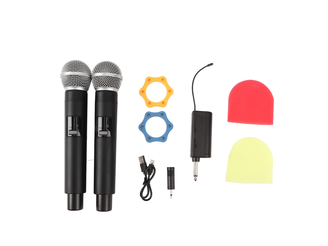 Aetheria sistema de Microfone Sem Fio 1 para 2 com Receptor, Microfones de Mão para Festas e Encontros Familiares