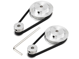 Fasst kit de Rodas Sincrônicas Gt2 com 20 e 60 Dentes de 5mm, Correias de Tempo 200x6mm, Material Alumínio e Borracha