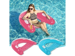 Cadeira inflável para piscina para adultos com porta copos e alças rosa SIURN