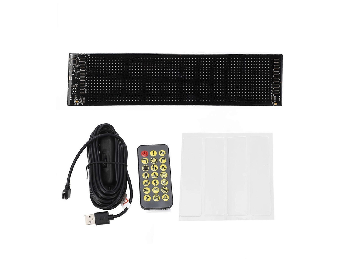 Display De Matriz Led 16x64 Pixels Bluetooth App Controle Programável Ip65 À Prova Dágua Usb Alimentado Flexível Yunzii