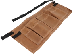 Bolsa utilitária Avental em lona encerada com cinto de ferramentas, cinto de trabalho ajustável com 8 bolsos e design Meio.