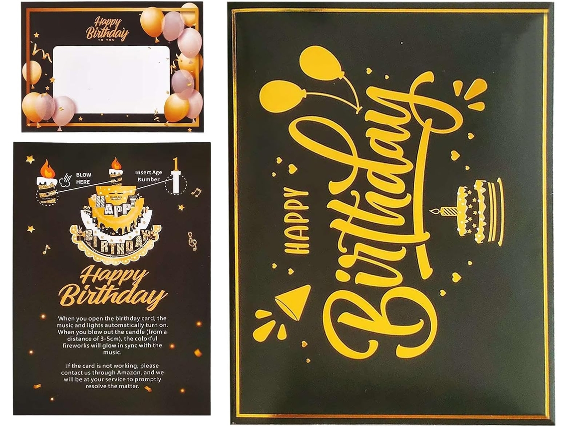 Maridos E Ocasiões Especiais., Cartão De Aniversário Musical, De Com Luzes Led, De Iluminado Para Mulheres
