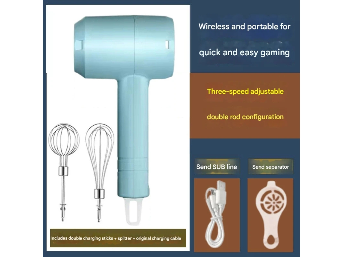 Batedeira Manual AQUAFORGE, Usb, para Ovos, Creme