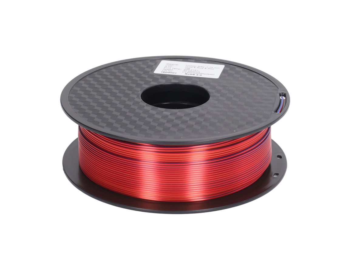 Filamento PLA macio 1.75mm para impressora 3D, cores ouro, azul, vermelho | S/MARCA