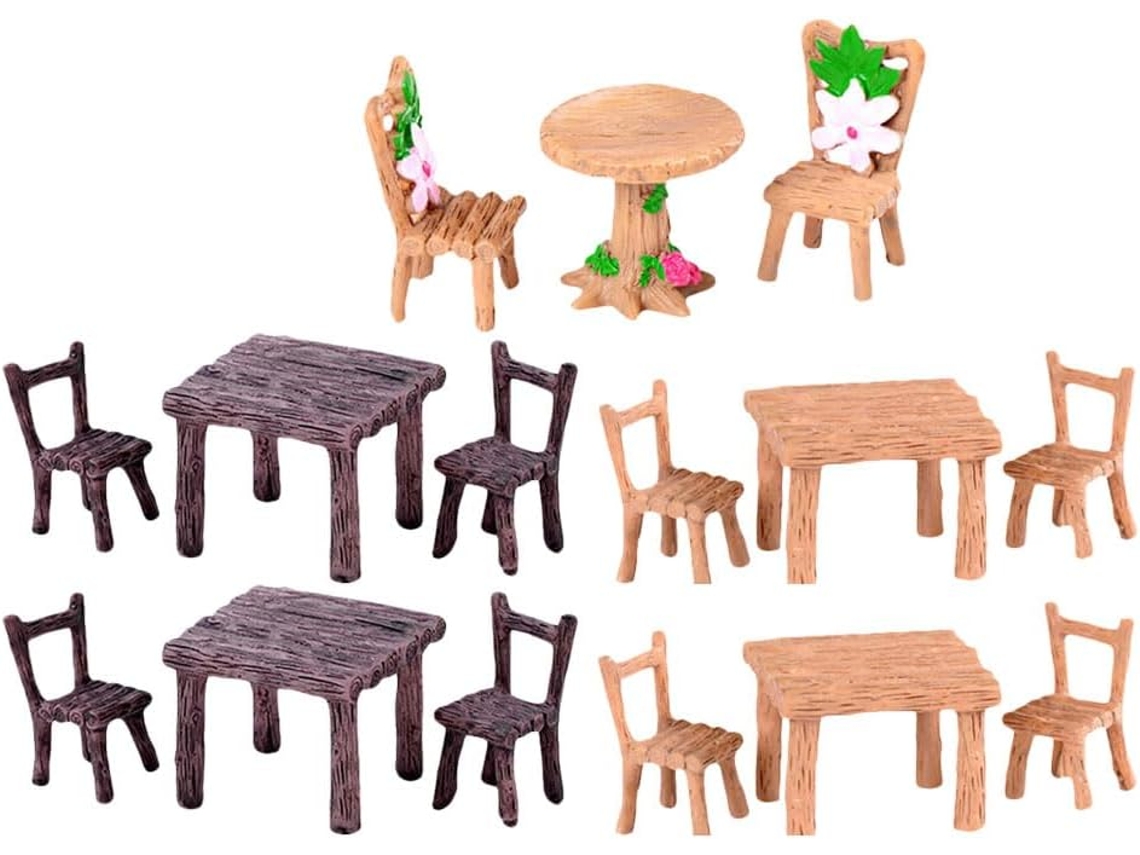 Conjunto Com 5 Miniaturas De Resina Para Decoração De Bonsai, Incluindo Peças Artesanais Para Paisagismo.