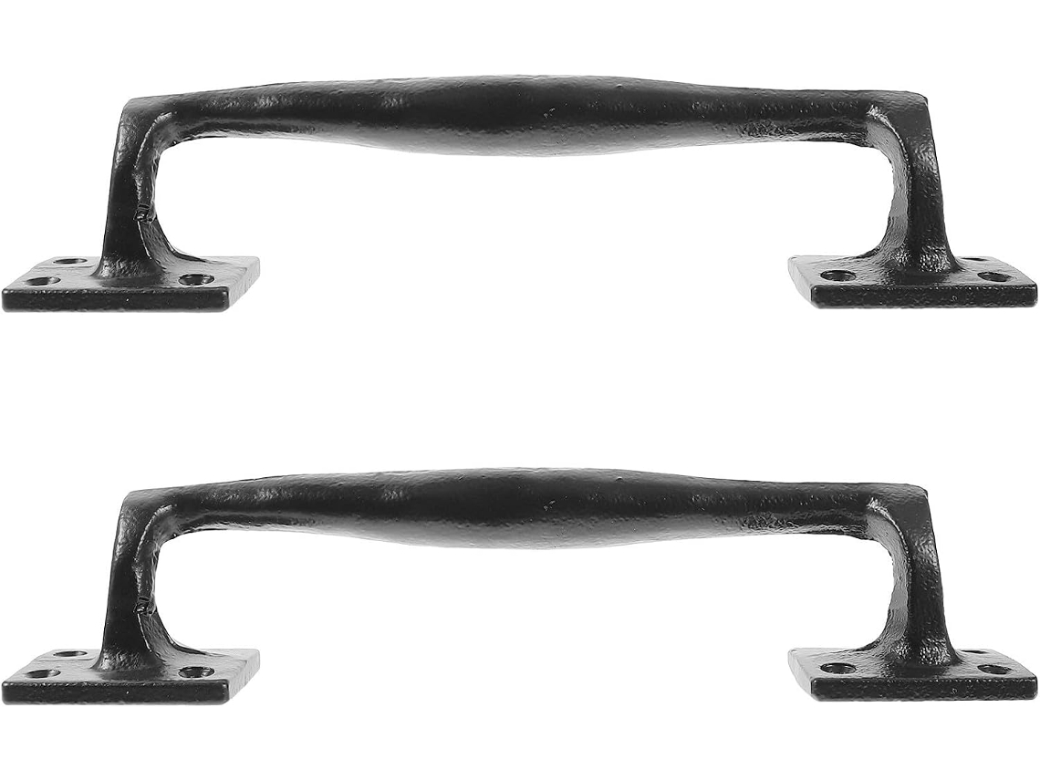 Puxadores De Metal Pretyzoom Para Portas Celeiro, 2 Peças, 24, 5cm 9, 65 Polegadas, Em Ferro Forjado, Para Uso Em Casas