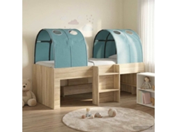Vidaxl Cama Com Túnel 3 Unid. Sonoma E Azul Claro Derivados De Madeira