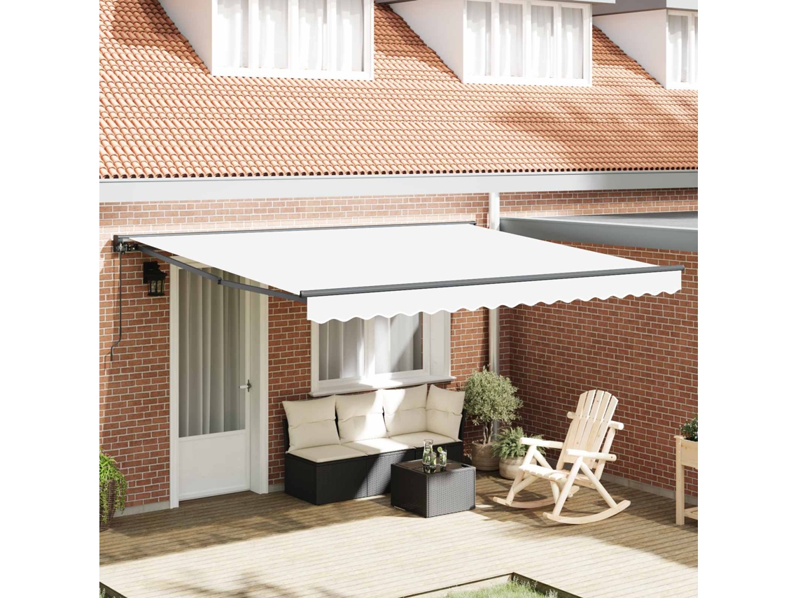 Vidaxl Estrutura De Toldo Branco 400 × 300 Cm
