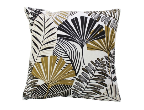 Coussin Decorativo Folhagem Tropical Bronze 40x40 Cm