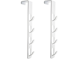 Conjunto De 2-cabides Porta Com Gancho, Organizador Metálico Que Economiza Espaço Para Chapéus, Casacos, Chaves E Bolsas