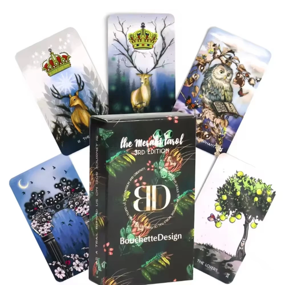 Baralho de Tarô Inspirado na Magia da Natureza, com Tema Animal, 79 Cartas. MDUG