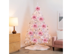 Decorações De Poinsettias Plásticas Com Caule E Clips 12 Flores
