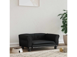 Vidaxl Cama 70x45x30 Cm Couro Artificial Preto